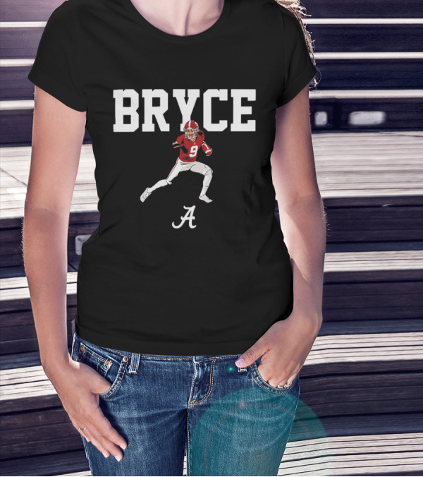 Alabama #9 Bryce Young Football Pose T-Shirt