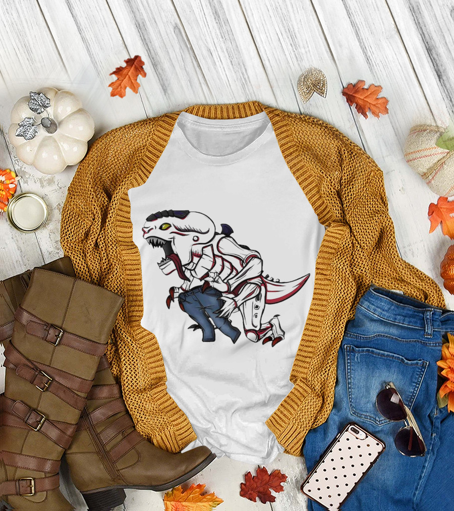 Jeanstealer Dinosaur Creature Carrying Blue Pants T-Shirt