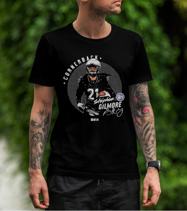Cornerback Stephon Gilmore 21 NFLPA Dallas Cowboys Signature T-Shirt