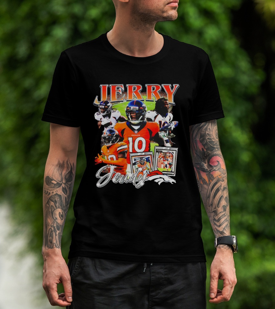 Jerry Jeudy Denver Broncos Number 10 Vintage Football T-Shirt