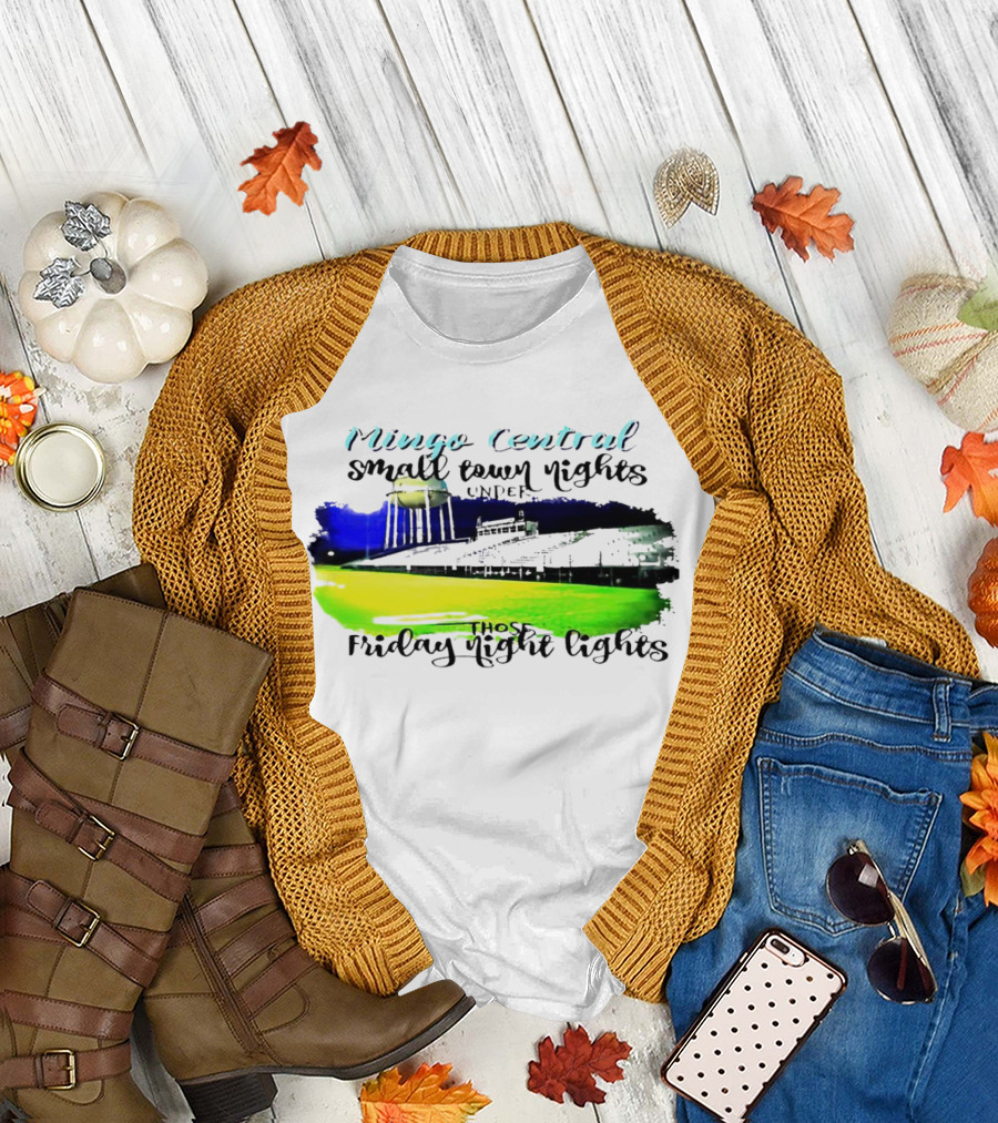 Mingo Central Small Town Nights Under Those Friday Night Lights Stadium Scene T-Shirt