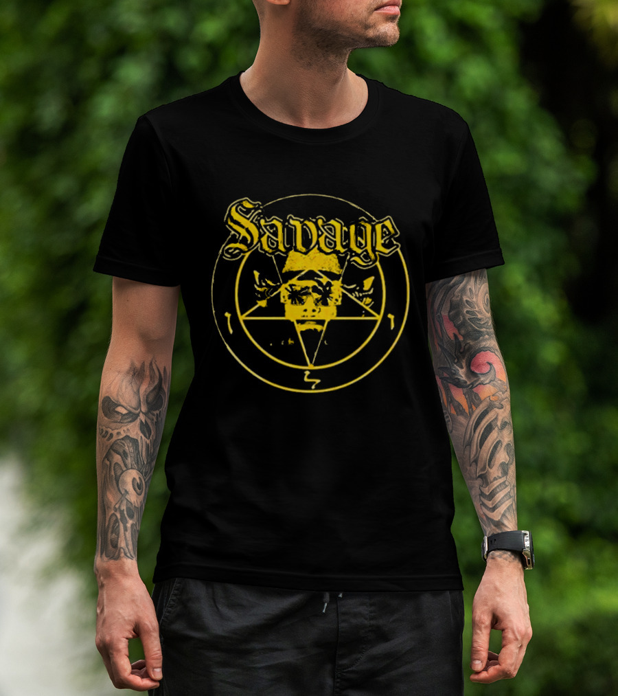 Savage Macho Man Randy Savage Venom Baphomet T-Shirt