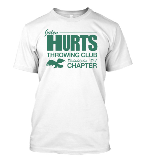 Jalen Hurts Throwing Club Philadelphia PA Chapter Flying Eagle T-Shirt