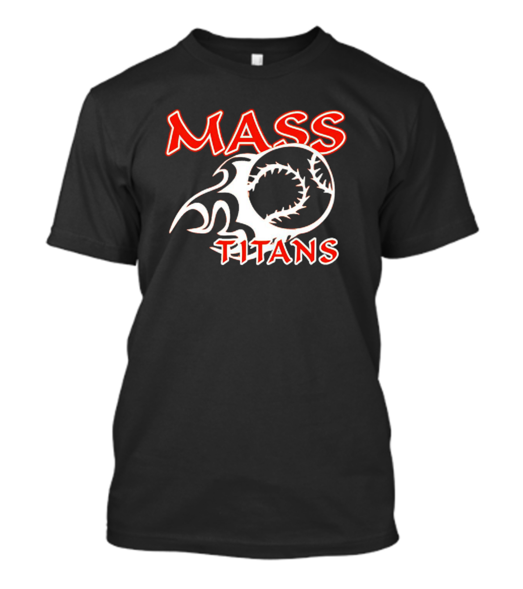 Mass Titans Baseball Flaming Ball T-Shirt