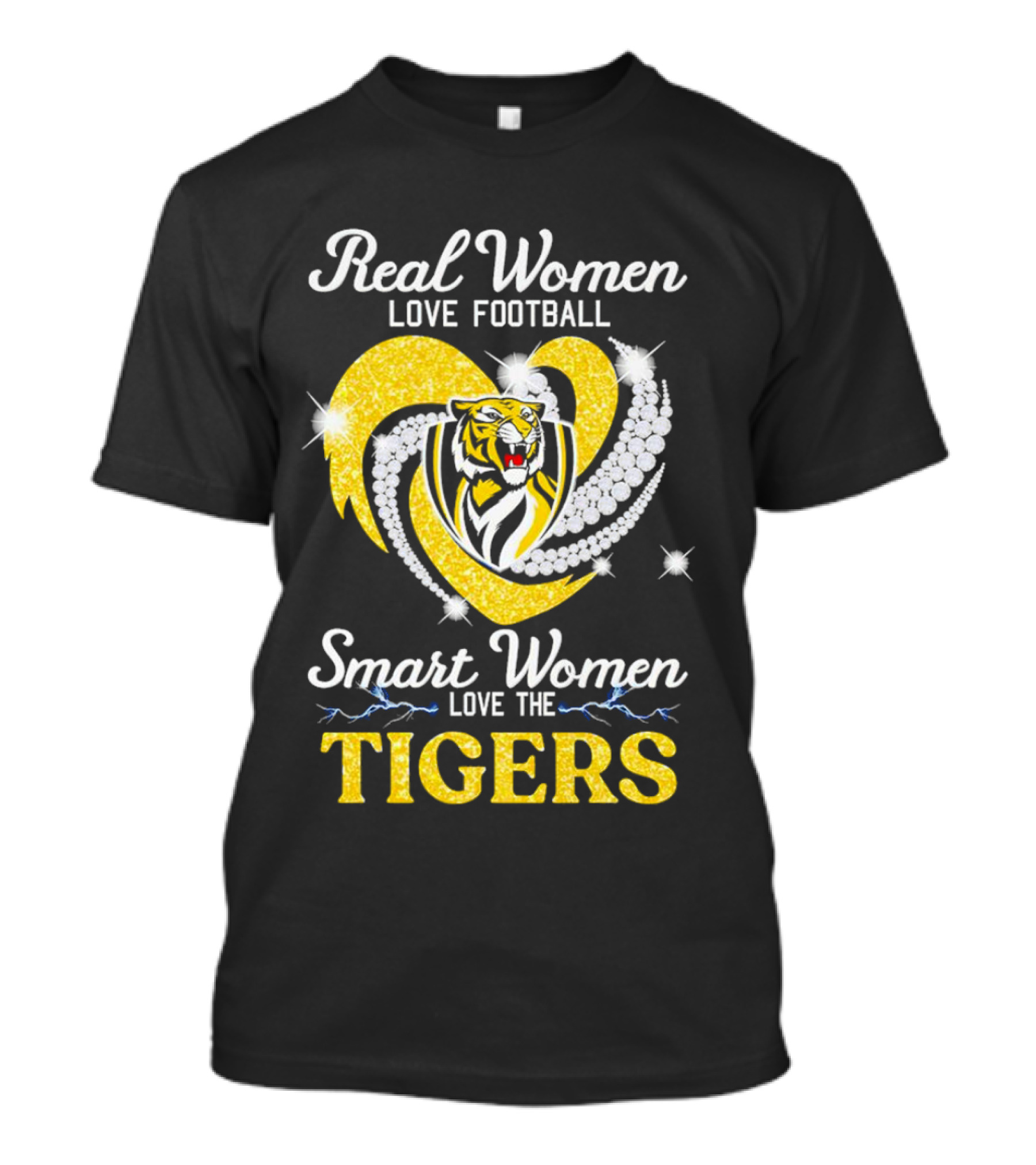 Real Women Love Football Smart Women Love The Richmond Tigers T-Shirt