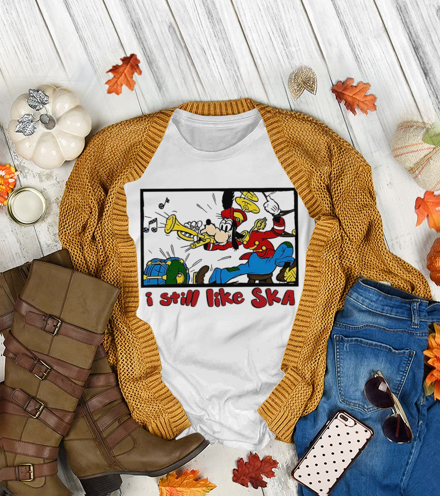 Goofy Playing Trumpet I Still Like SKA Band Performance T-Shirt
