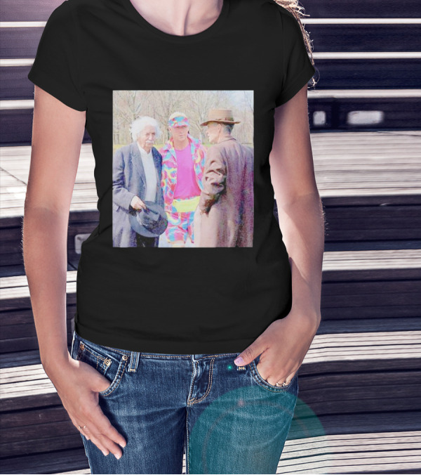 Albert Einstein Oppenheimer Ken Barbie Funny Barbenheimer Iconic Meeting T-Shirt
