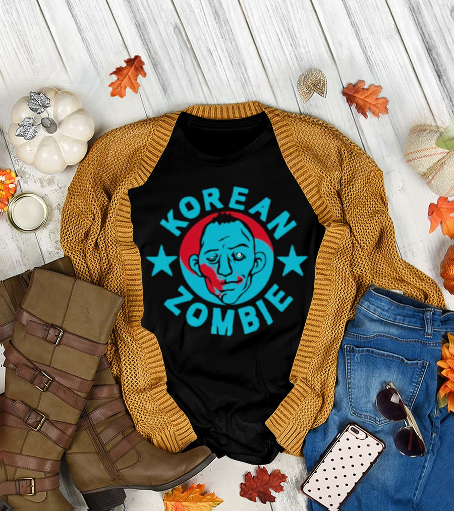 Korean Zombie Red and Blue Star T-Shirt
