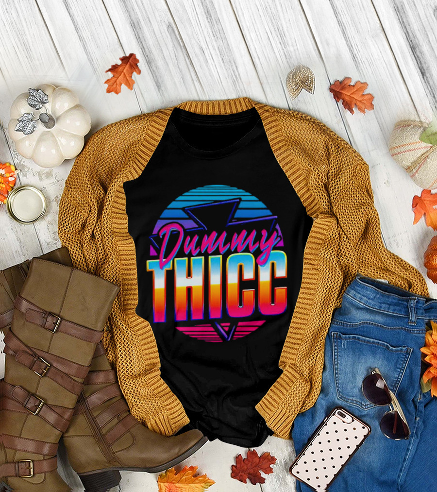 Dummy Thicc 80s Retro Vaporwave Aesthetic T-Shirt