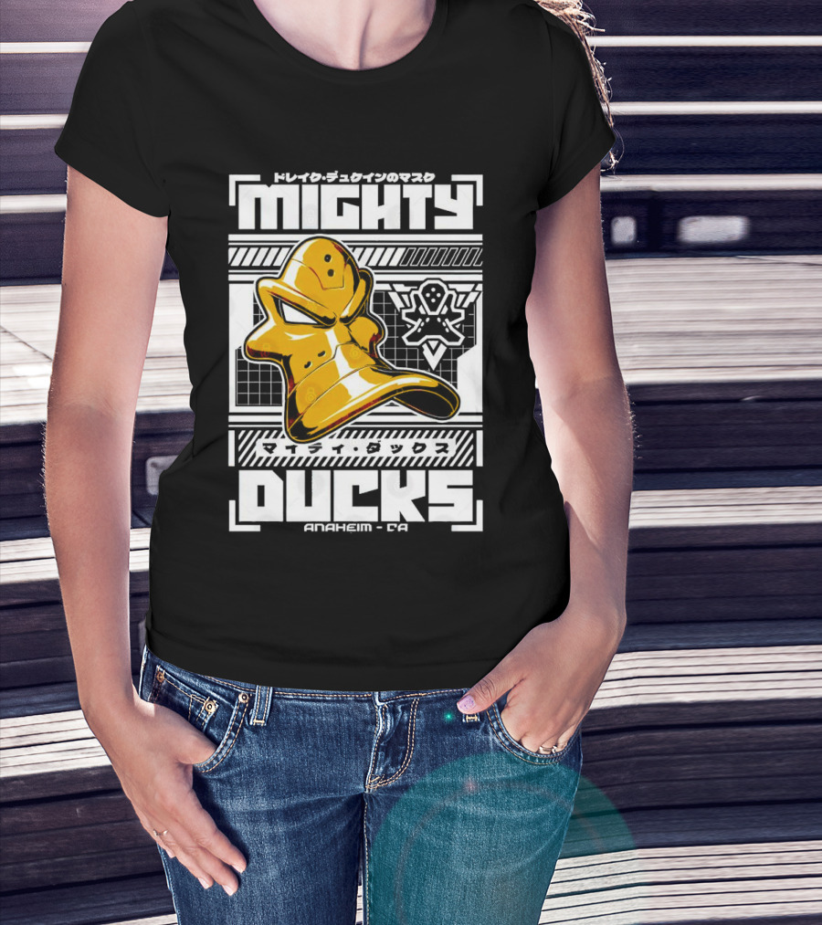 Mighty Ducks Anaheim CA Hockey Mask T-Shirt