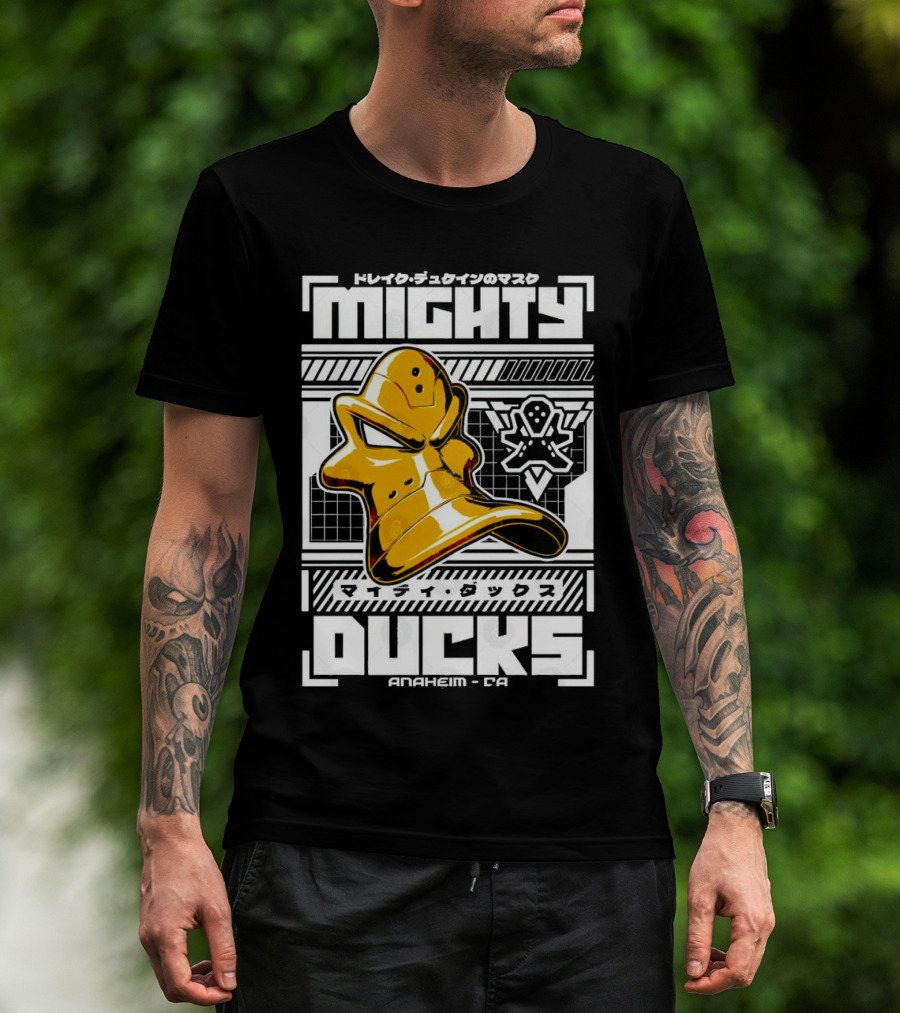 Mighty Ducks Anaheim CA Hockey Mask T-Shirt