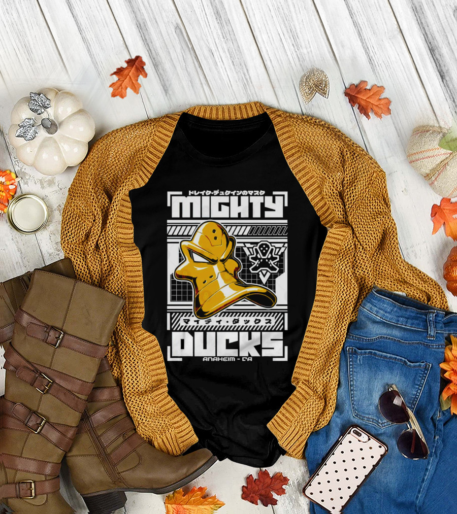 Mighty Ducks Anaheim CA Hockey Mask T-Shirt