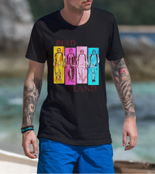 Baltimore Birdland Power Rangers Walking In Vibrant Colors T-Shirt