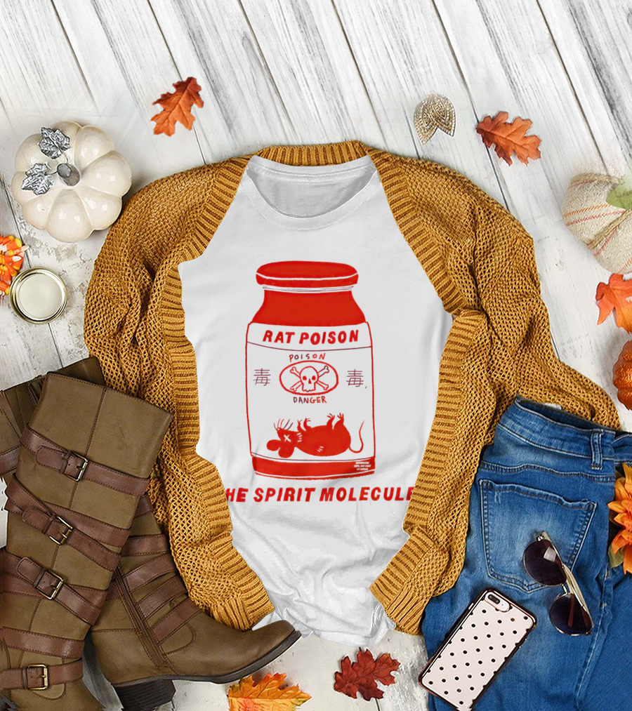 RAT POISON THE SPIRIT MOLECULE POISON DANGER SKULL CROSSBONES Rat T-Shirt