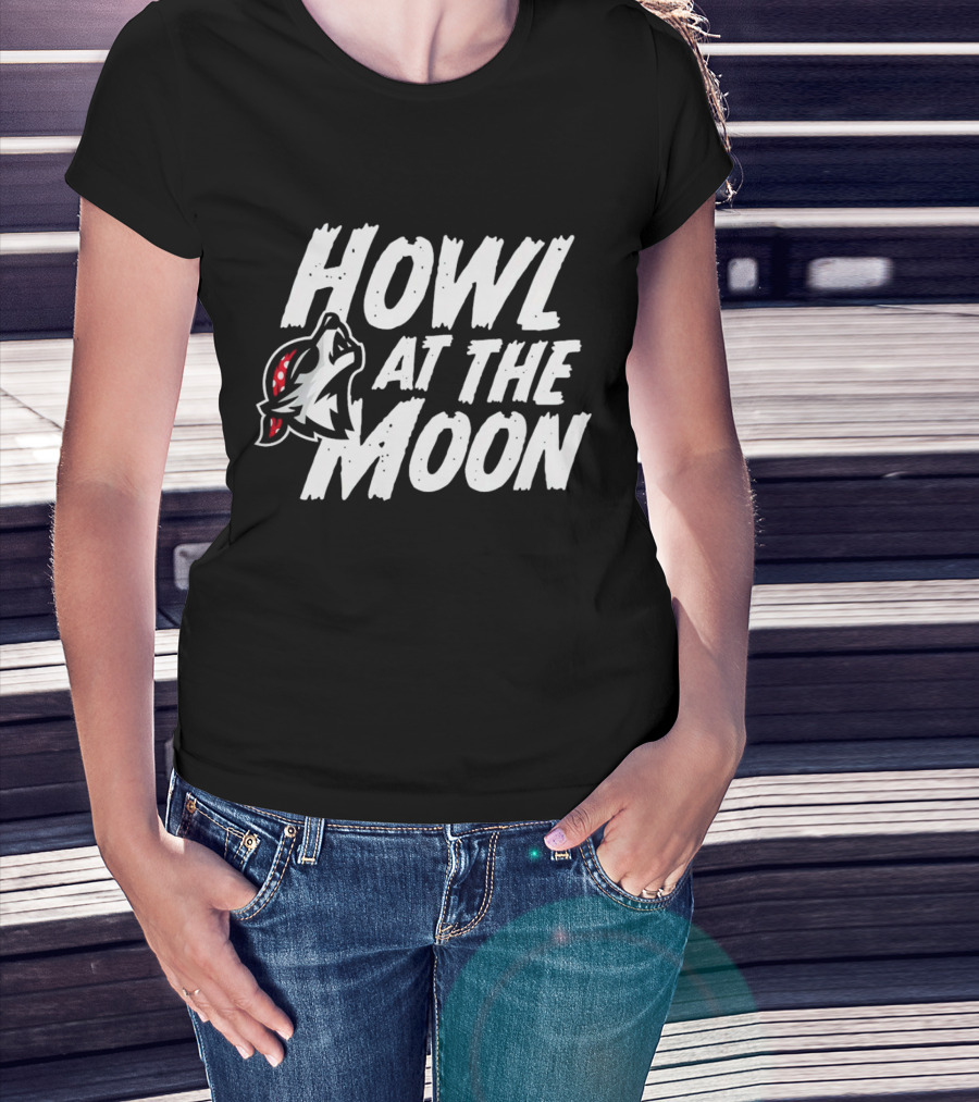Erie Seawolves Howl At The Moon Wolf T-Shirt