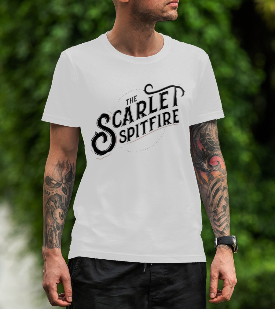 The Scarlet Spitfire Bold Vintage Typography T-Shirt