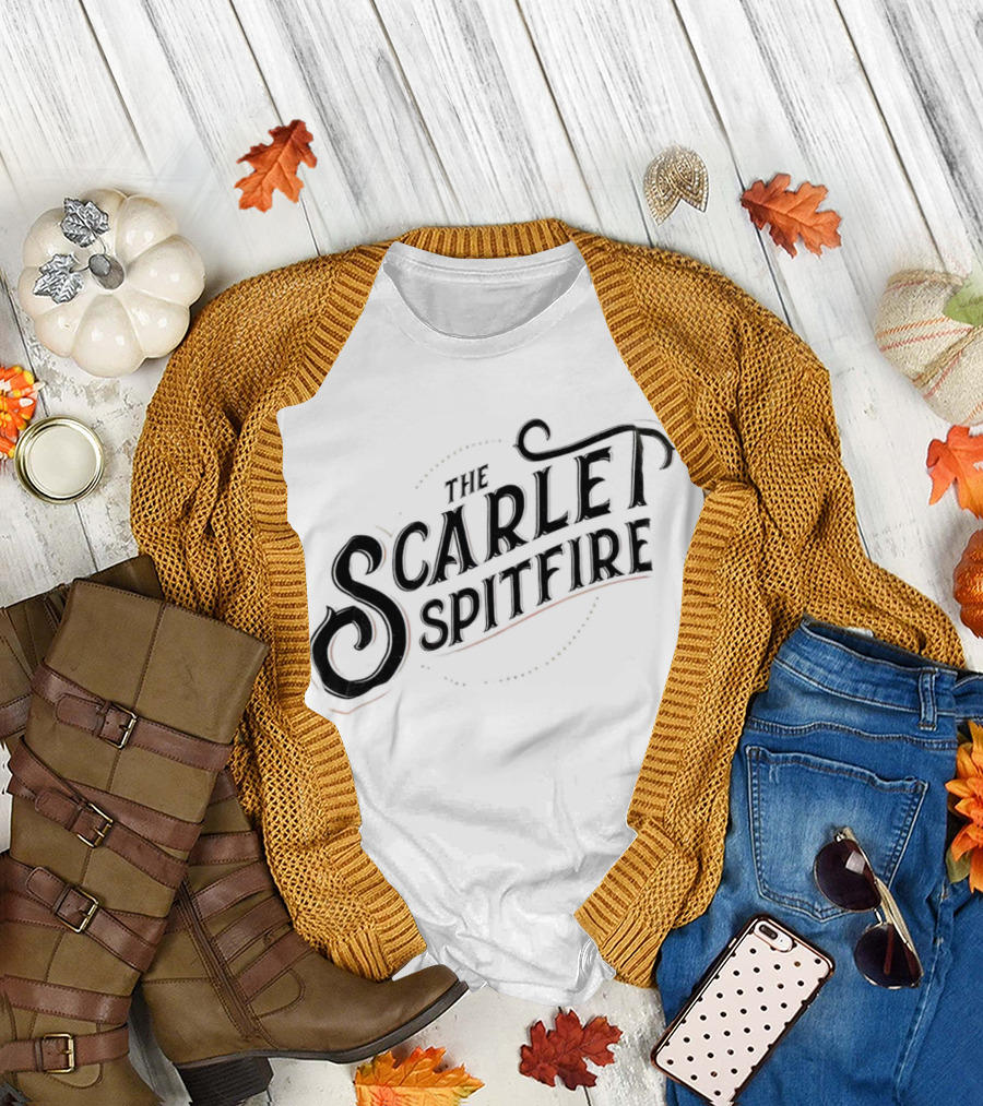 The Scarlet Spitfire Bold Vintage Typography T-Shirt