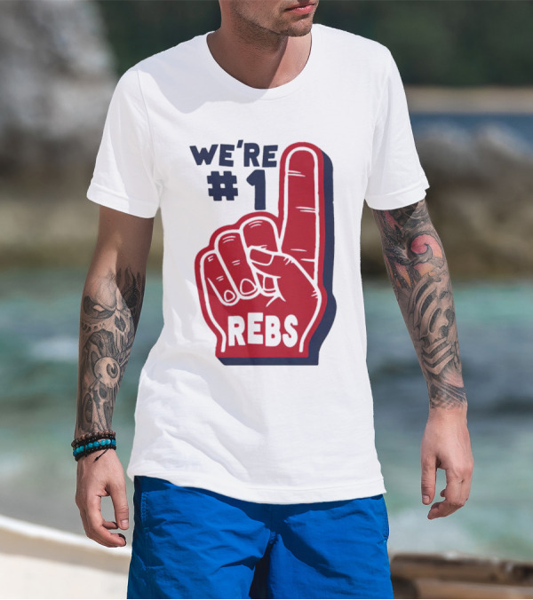 We're #1 Rebs Foam Finger Sports T-Shirt
