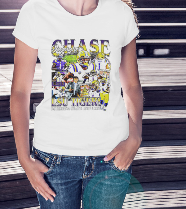 Ja'marr Chase LSU Tigers Football Collage Louisiana State University T-Shirt