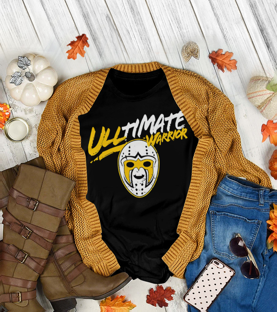Boston Bruins Linus Ullmark Ultimate Warrior Mask T-Shirt