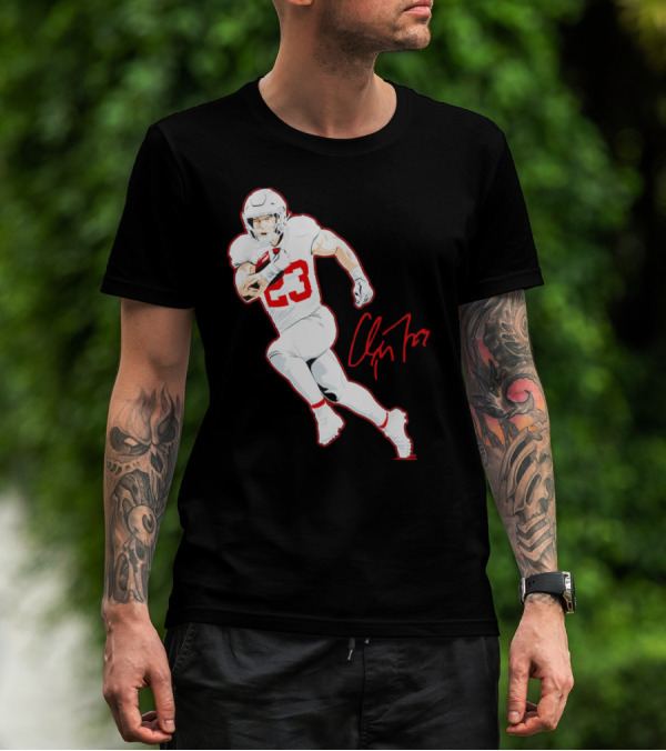 Christian McCaffrey 23 San Francisco 49ers Signature Pose T-Shirt
