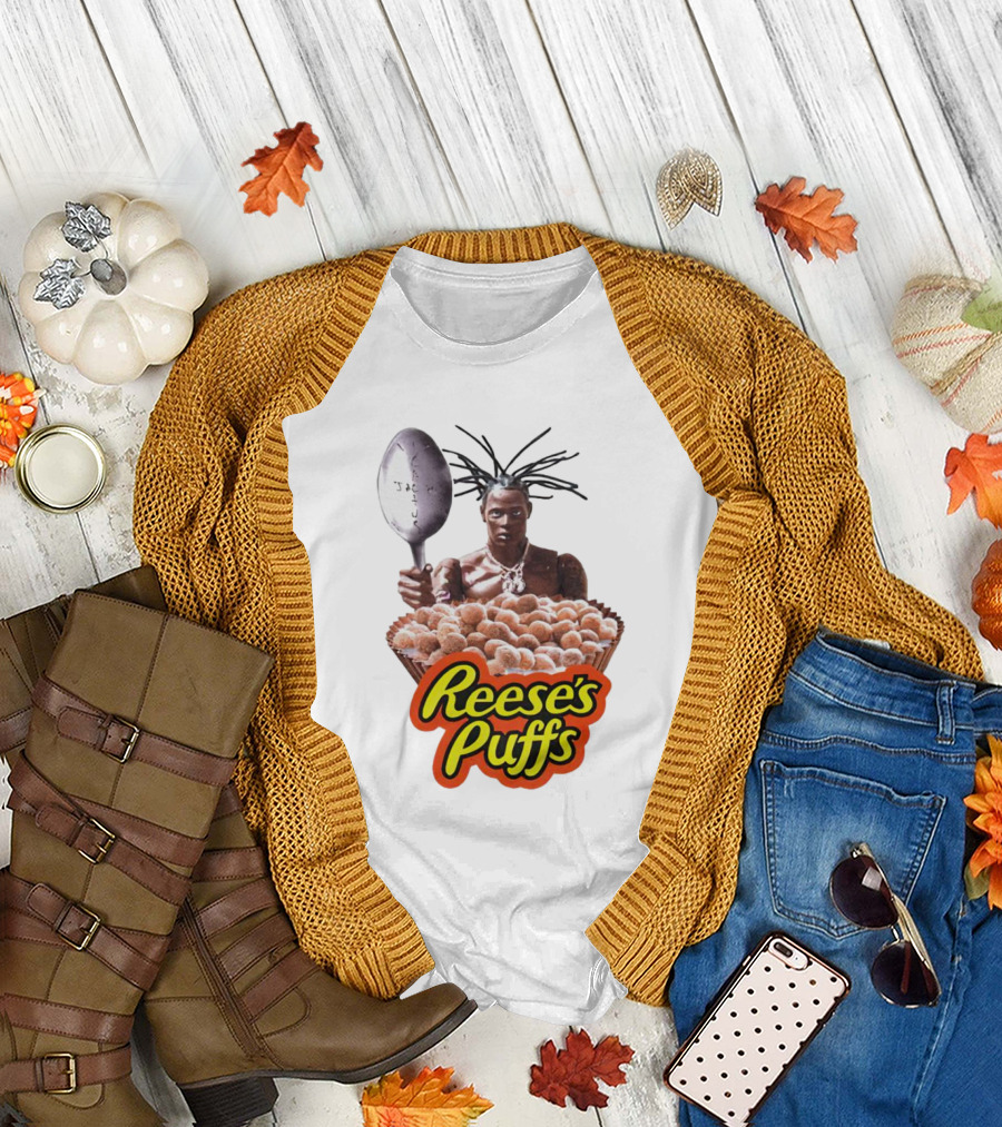 Travis Scott Reese's Puffs Cereal Spoon Branding T-Shirt
