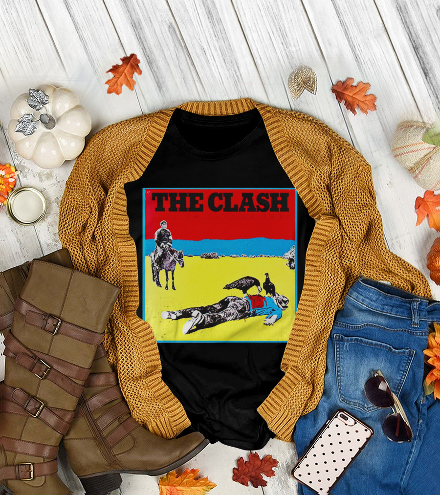 The Clash Give ’Em Enough Rope Album Cover Cowboy and Vulture T-Shirt
