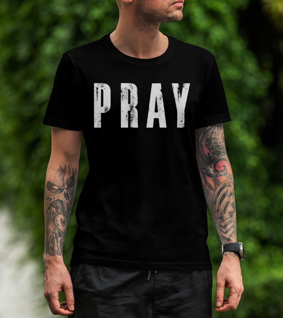 PRAY Distressed T-Shirt