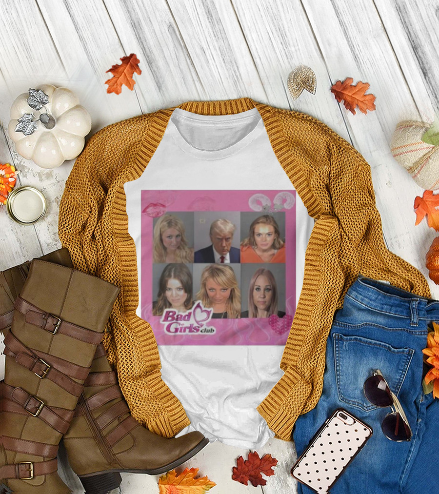 Bad Girls Club Mugshots with Trump in Pink T-Shirt
