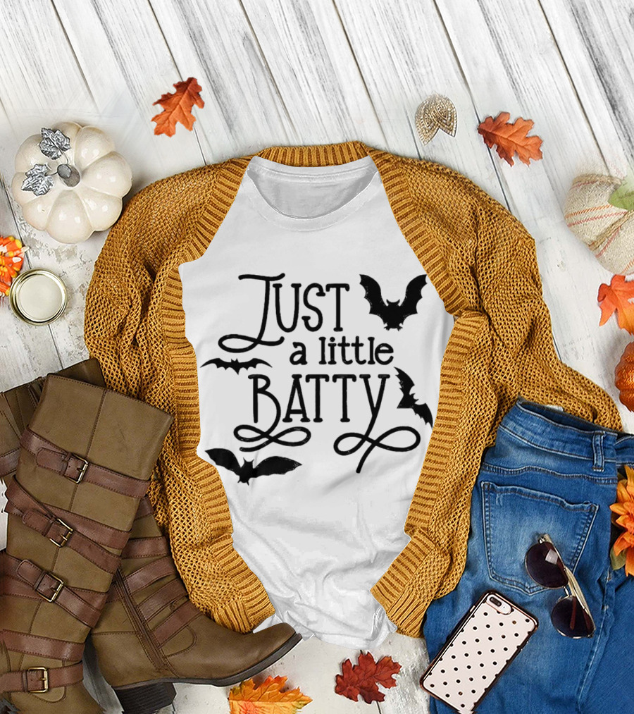 Just a Little Batty with Flying Bats T-Shirt