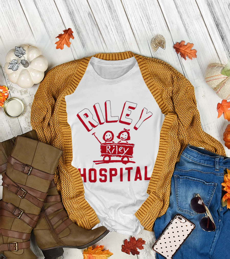Riley Hospital Wagon Smiley Faces Arch T-Shirt