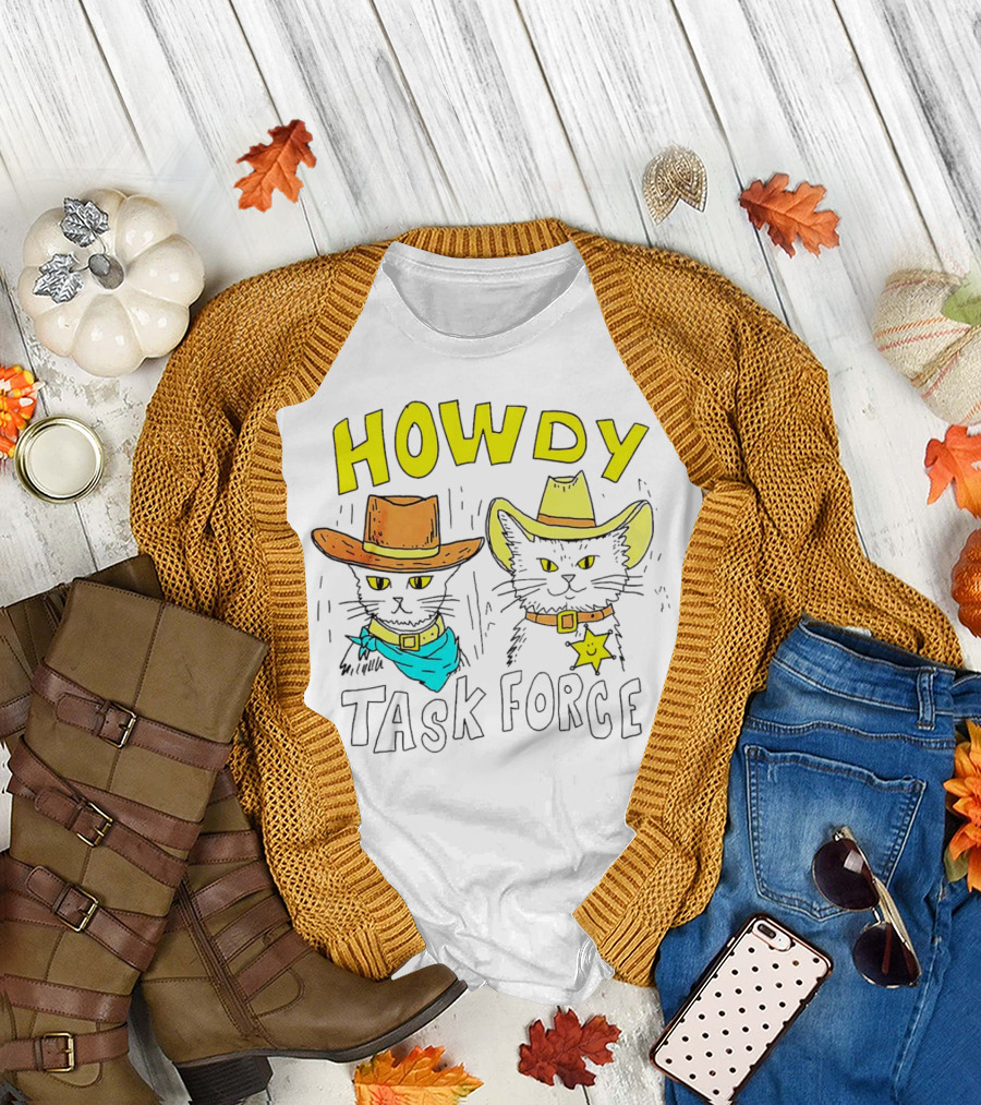 Howdy Cat Task Force Cowboy Cats T-Shirt