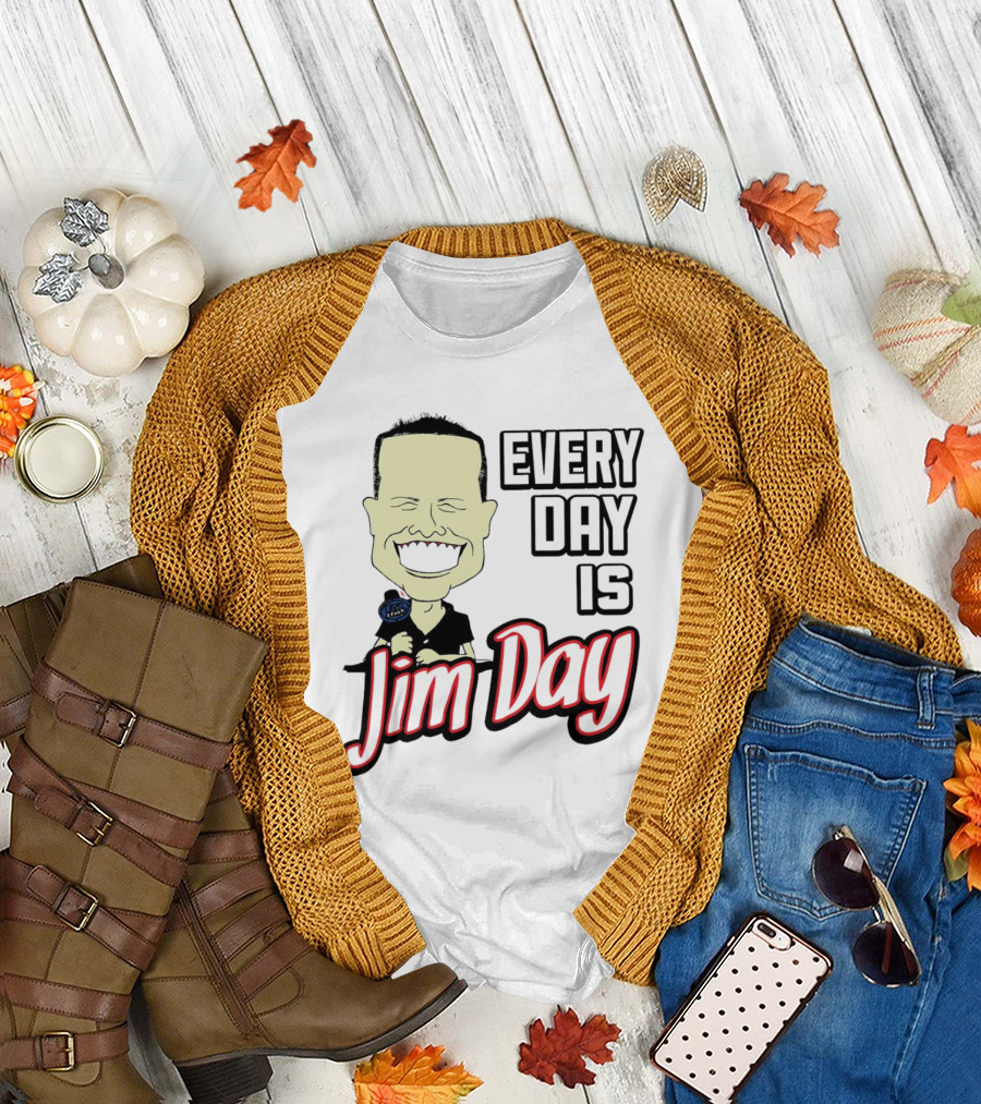 Every Day Is Jim Day Face Character Cartoon T-Shirt