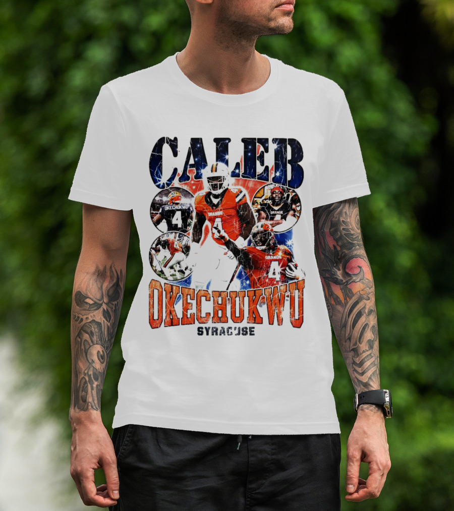 Caleb Okechukwu Syracuse Orange Football Vintage 4 T-Shirt