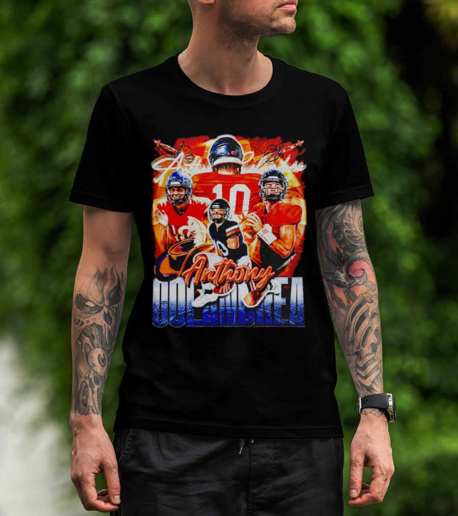 Anthony Colandrea Virginia Cavaliers Football Vintage Number 10 T-Shirt