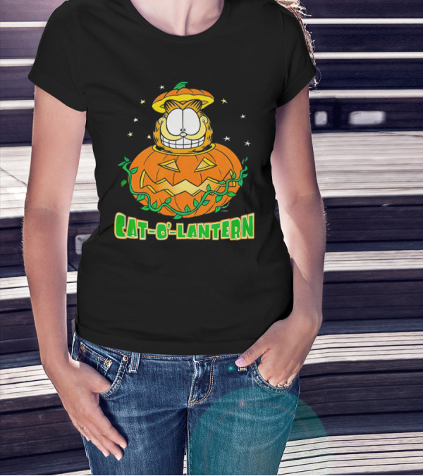Cat-O-Lantern Garfield Halloween T-Shirt