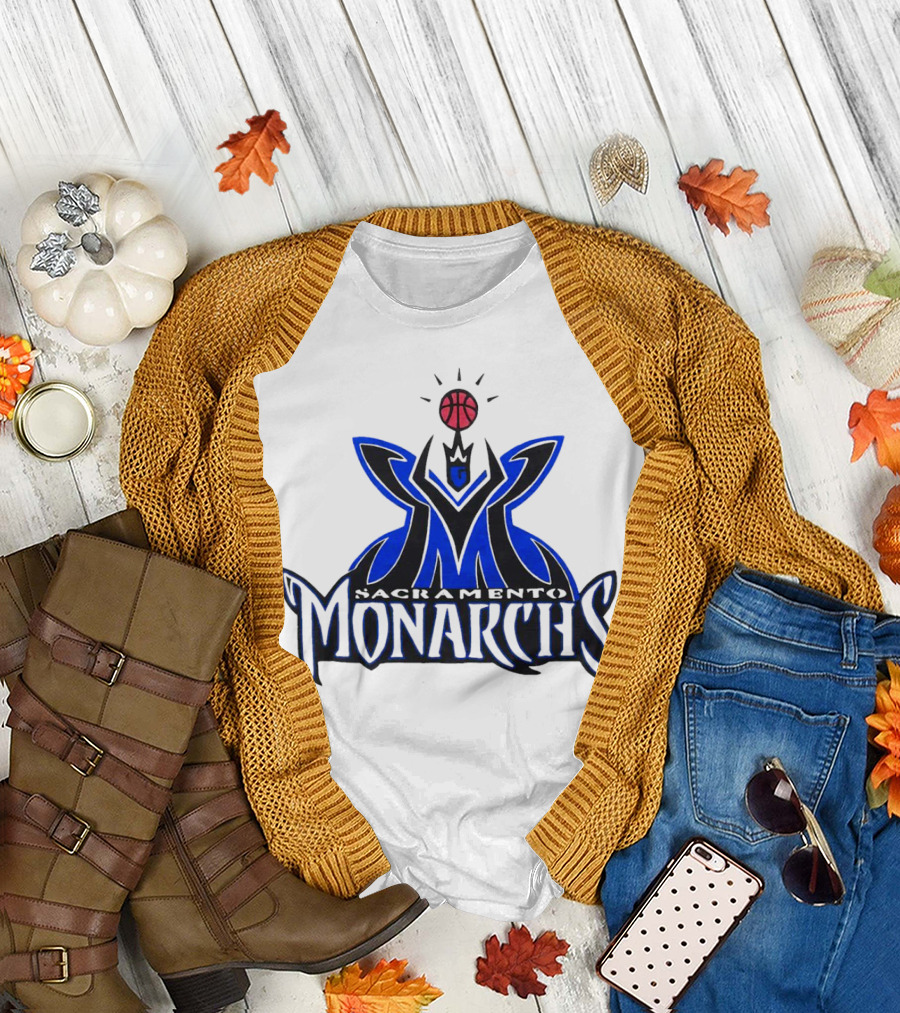 Sacramento Monarchs Basketball Logo Emblem T-Shirt