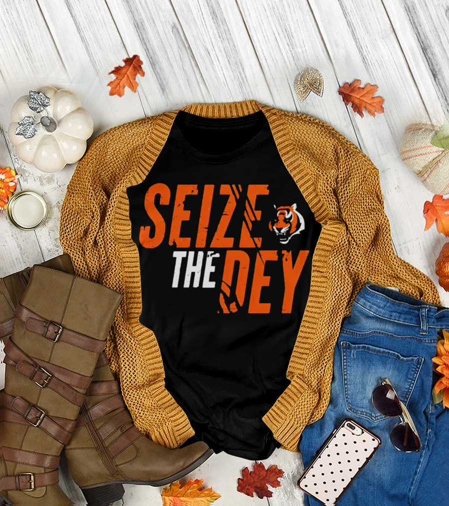 Seize The Dey Cincinnati Bengals Tiger T-Shirt