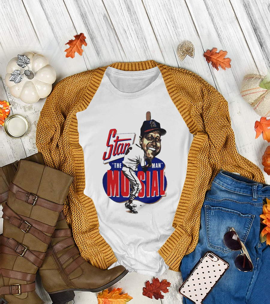 Stan Musial The Man St. Louis Cardinals Caricature T-Shirt