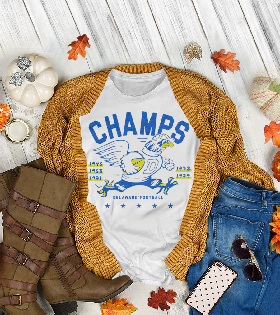 Delaware Football Champs 5-Time Champions 1946 1963 1971 1972 1979 T-Shirt