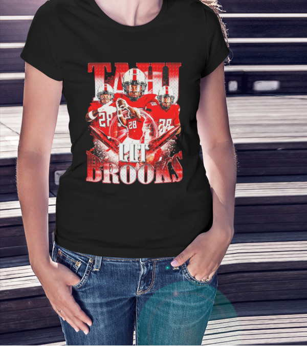 Tahj Brooks LLT Texas Tech Red Raiders Football Vintage Player Number 28 T-Shirt