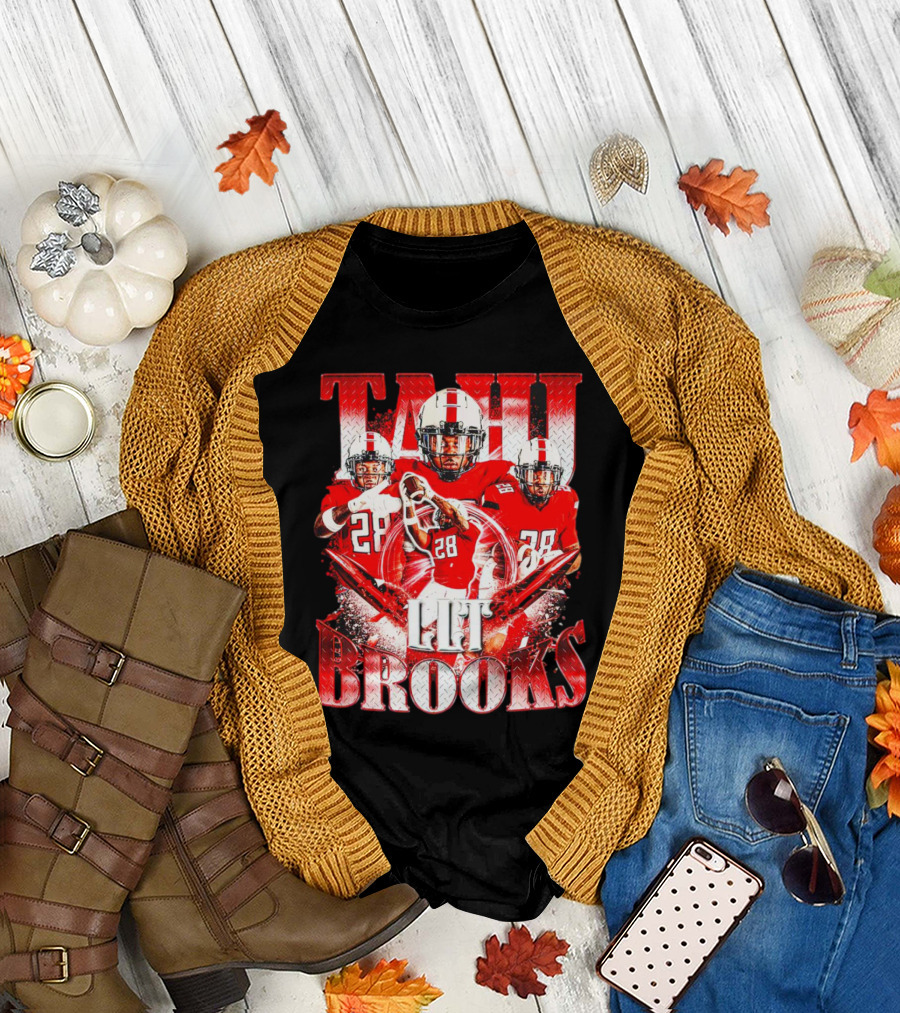 Tahj Brooks LLT Texas Tech Red Raiders Football Vintage Player Number 28 T-Shirt