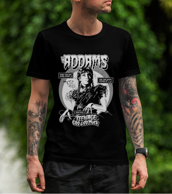 Wednesday Addams When The Sun Goes Down Teenage Goo Goo Muck T-Shirt
