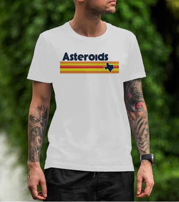 Asteroids Houston Astros Texas Stripe T-Shirt