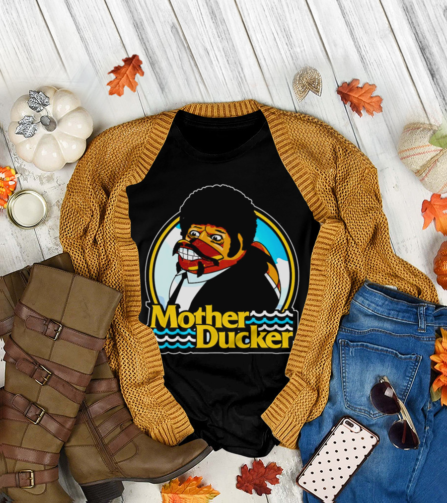 Mother Ducker Retro Cartoon Character Mashup T-Shirt