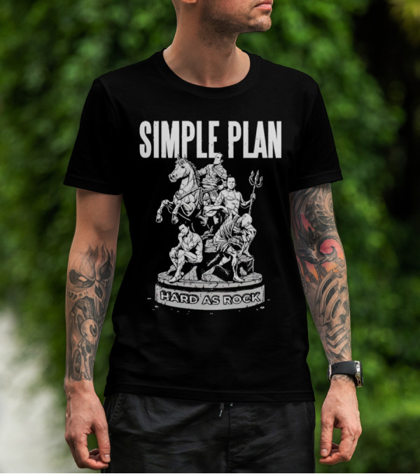 Simple Plan Hard As Rock Statue T-Shirt