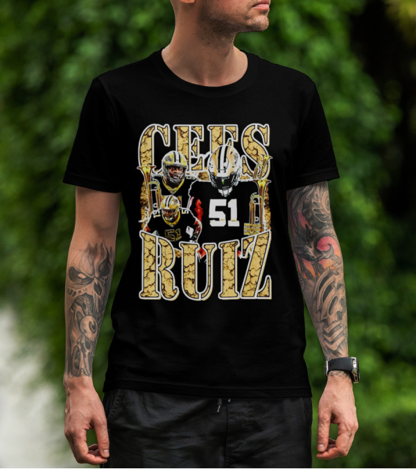 Cees Ruiz 51 New Orleans Saints Football Iconic T-Shirt
