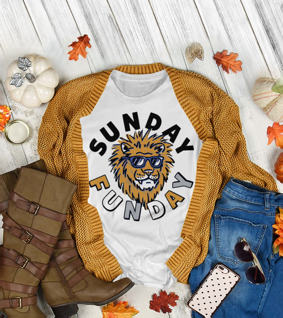 Sunday Funday Detroit Lions Football T-Shirt