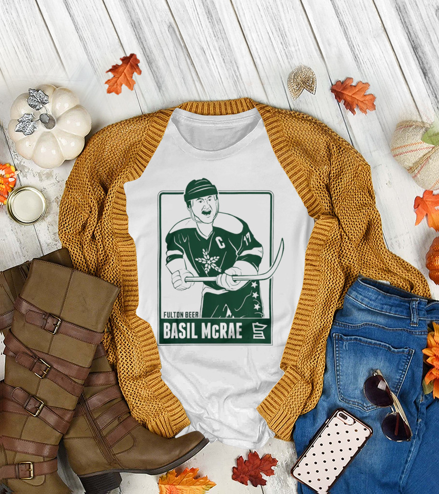 Fulton Beer Basil McRae Columbus Blue Jackets Hockey Player T-Shirt