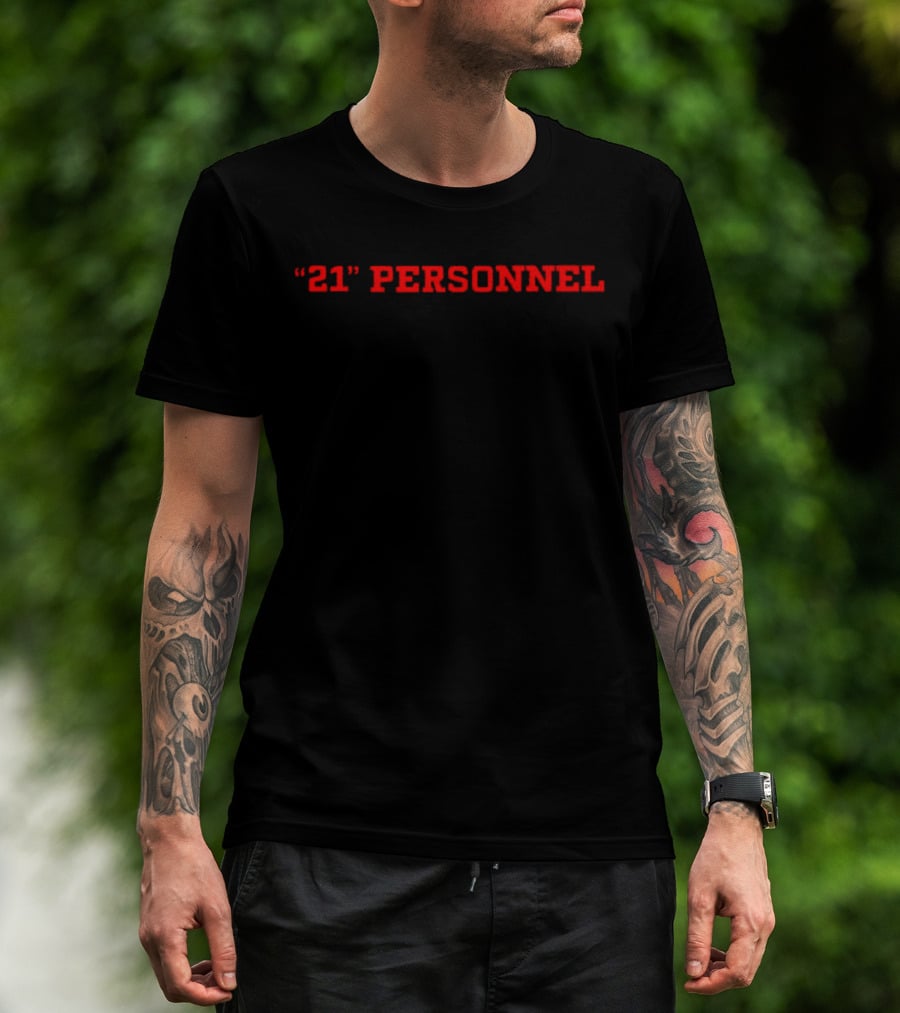 21 Personnel Football Formation Strategy Concept T-Shirt